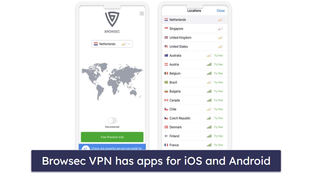 Browsec VPN Ease of Use: Mobile & Desktop Apps — User-Friendly Mobile Apps, but There’s No Desktop Option