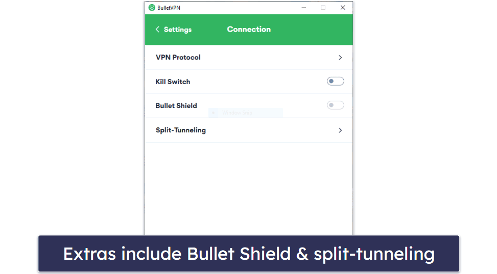 BulletVPN Features