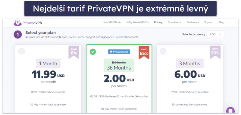 6. PrivateVPN – Dobrá VPN pro streaming