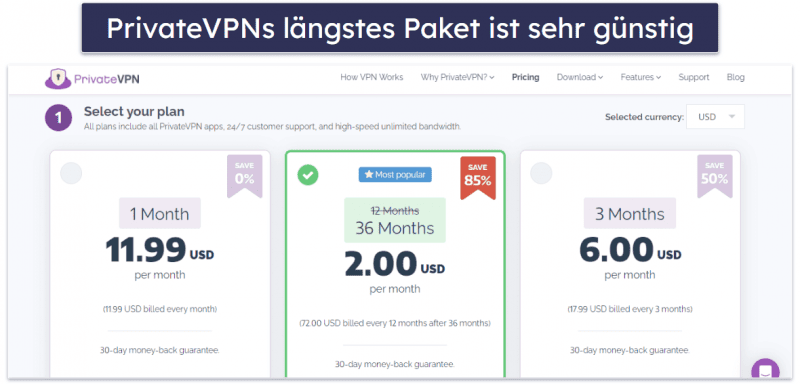 6. PrivateVPN – gutes VPN für Streaming