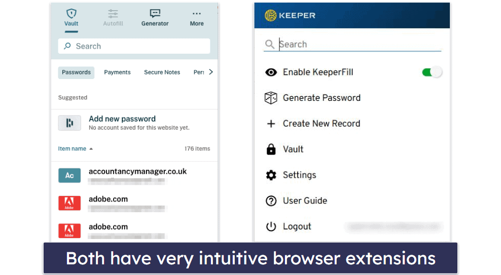 Apps &amp; Browser Extensions — Both Brands Have Intuitive Apps