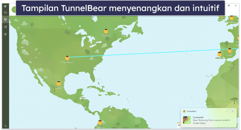 8. TunnelBear — VPN yang Bagus untuk Pemula