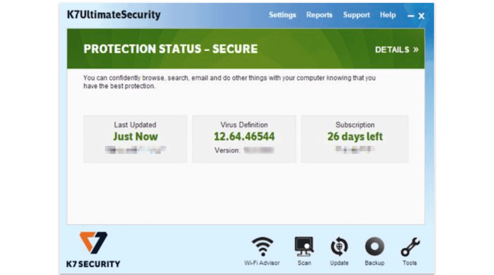 K7 Computing Security Features — Good Range of Features (Perfect Malware Detection Rates)