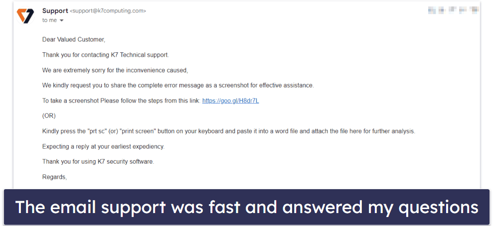 K7 Computing Customer Support — Fast Email Support &amp; Reliable Live Chat