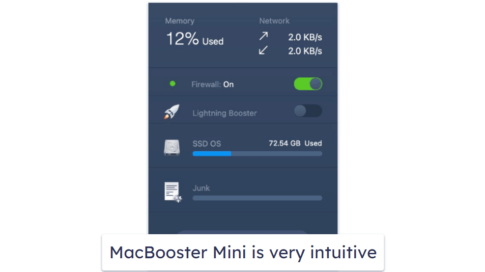 MacBooster Ease of Use & Setup — Visually Appealing User Interface + Useful Toolbar Widget