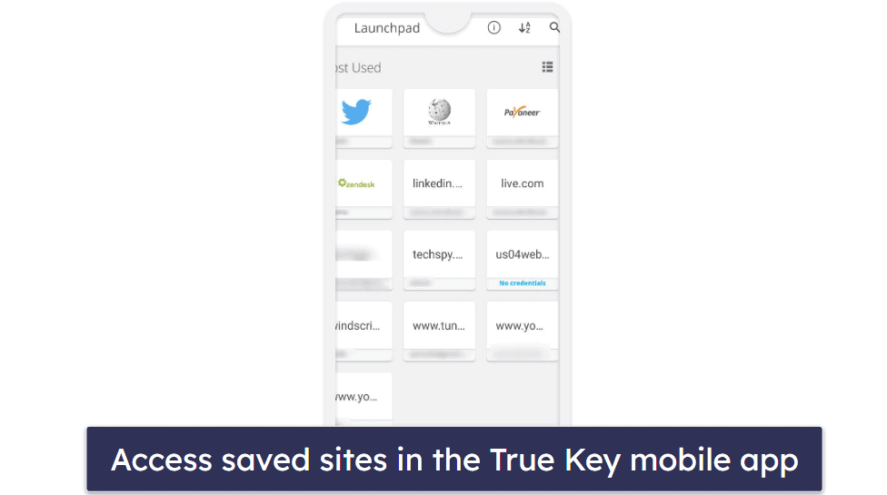 McAfee True Key Mobile App