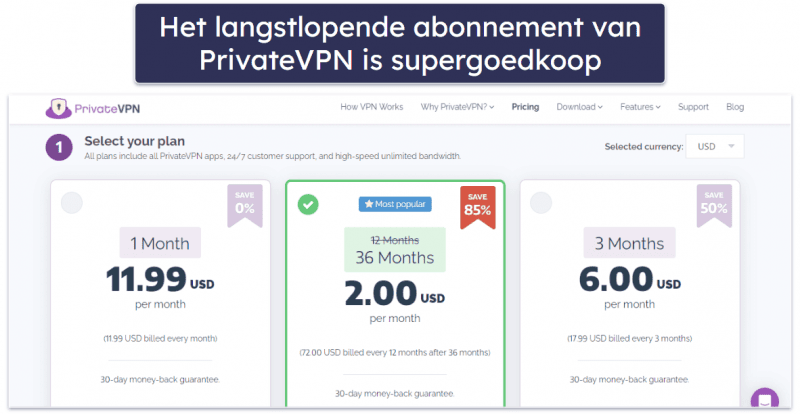 6. PrivateVPN — Goede VPN voor streamen