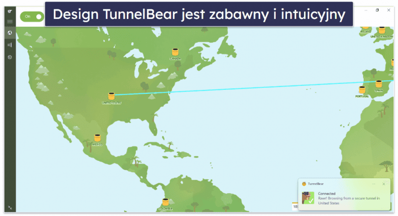 8. TunnelBear — Dobry VPN dla początkujących