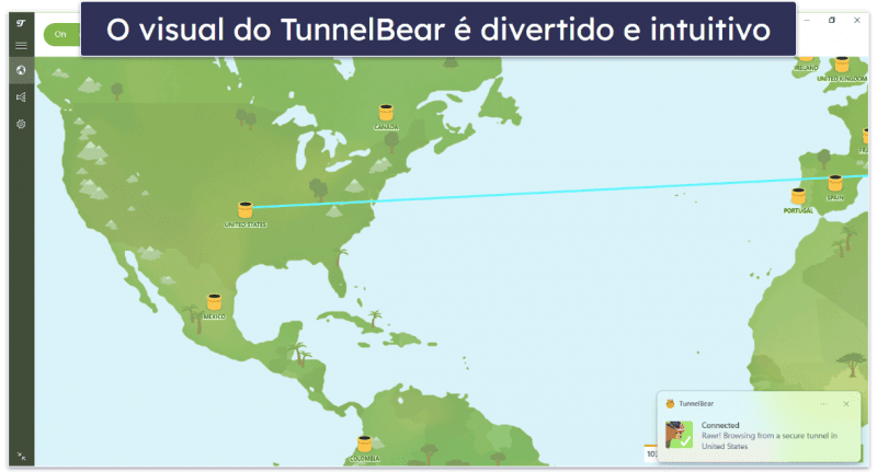 8. TunnelBear — boa VPN para iniciantes