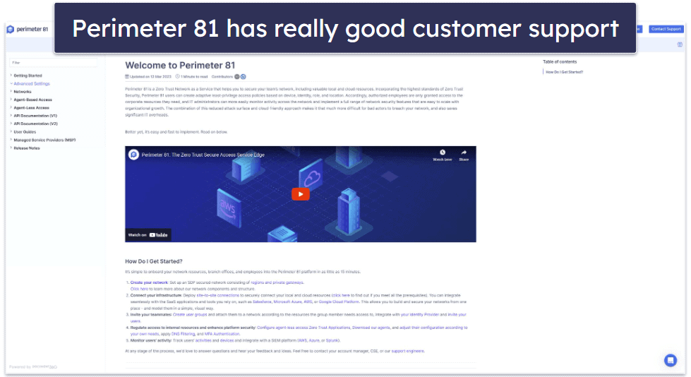 Perimeter 81 Customer Support
