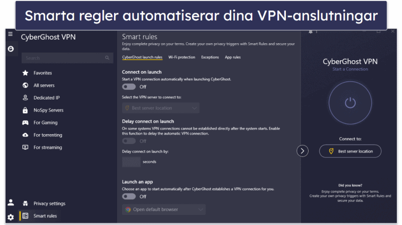 🥉3. CyberGhost VPN – Hög prestanda med ett stort servernätverk (rekommenderas för gaming)