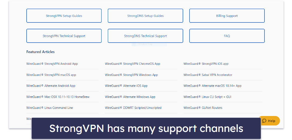 StrongVPN Customer Support