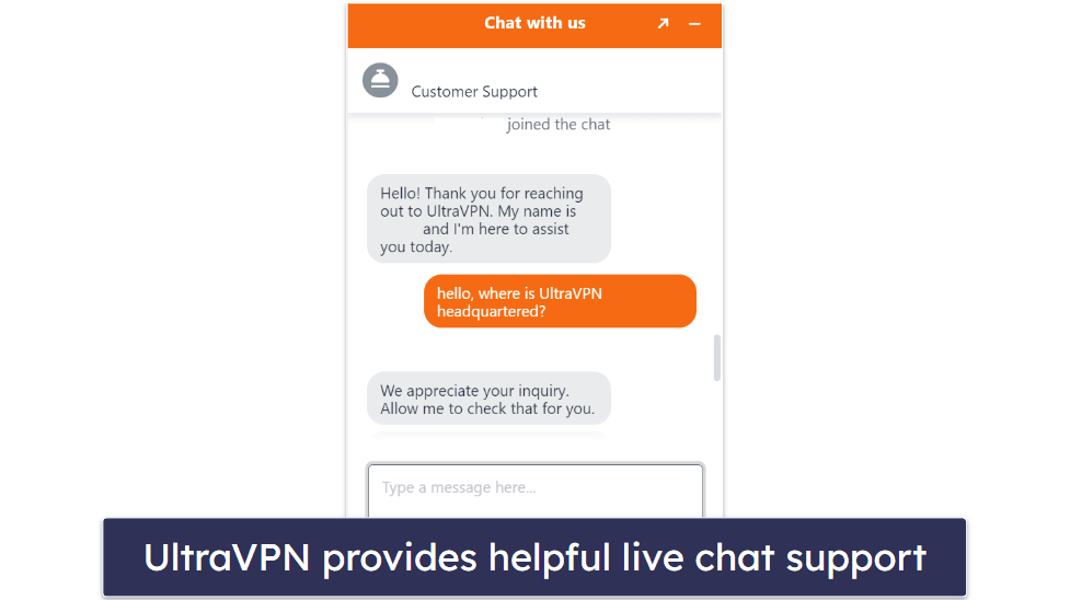 UltraVPN Customer Support