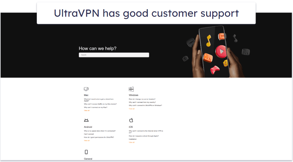 UltraVPN Customer Support — Decent Guides, Live Chat &amp; Email Support
