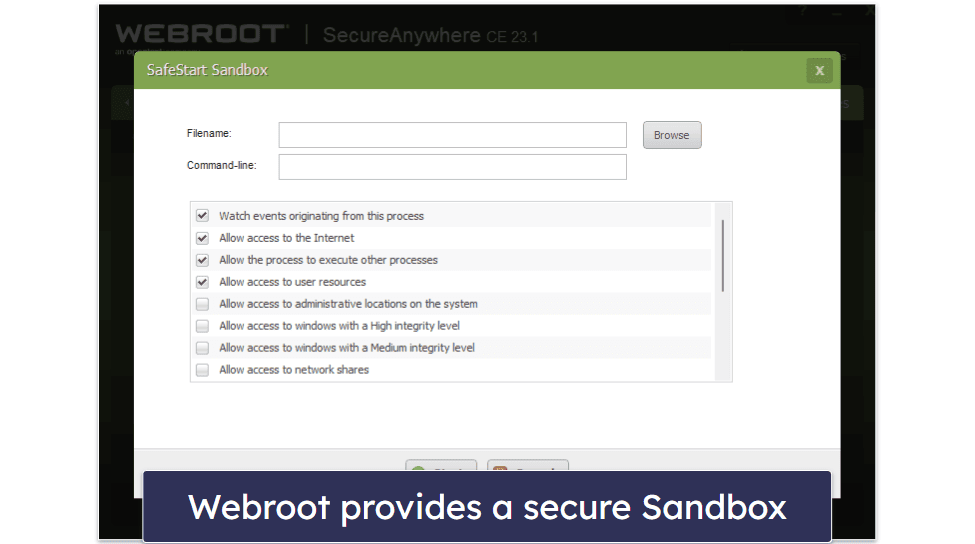 Webroot Security Features