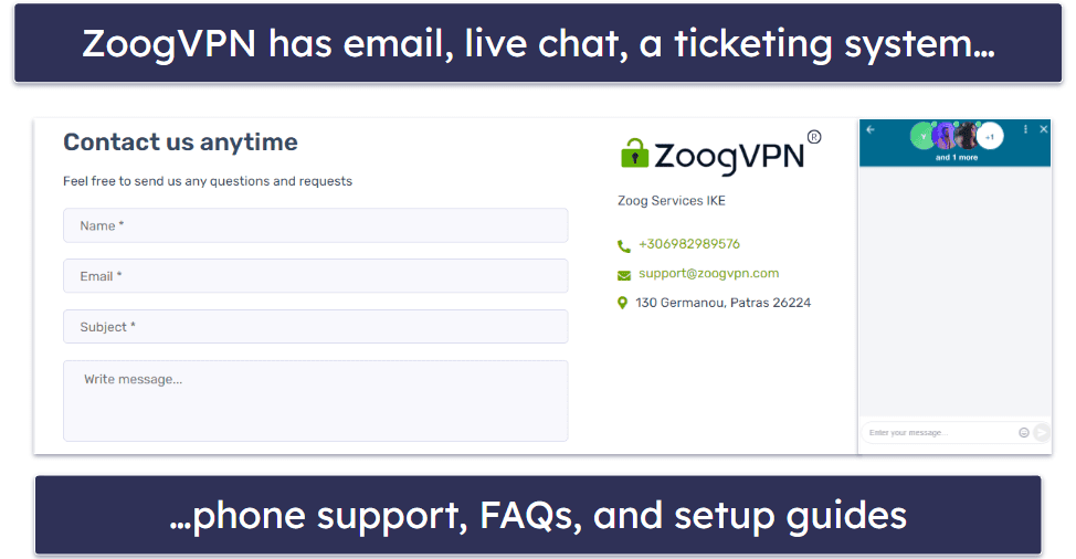 ZoogVPN Customer Support — Really Good Direct Support (But Outdated Online Guides)