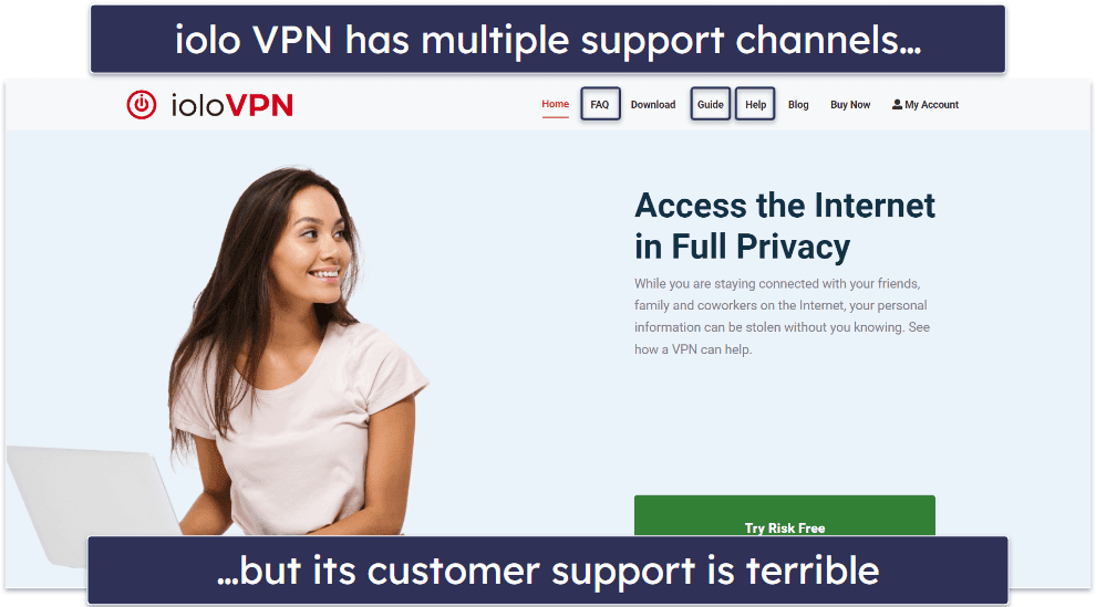 ioloVPN Customer Support