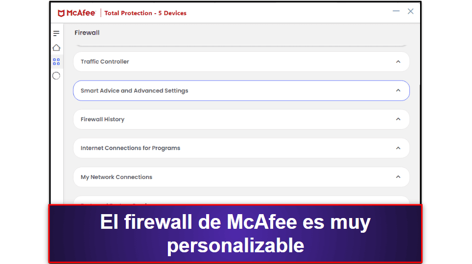 4. McAfee: protección web de primer nivel para notebooks