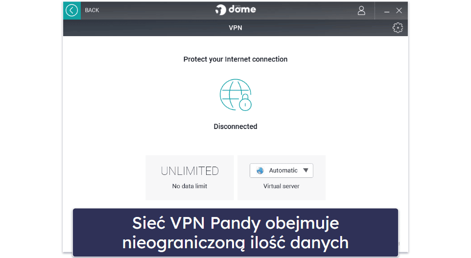 9. Panda Dome: Elastyczne opcje cenowe i łatwy w obsłudze VPN