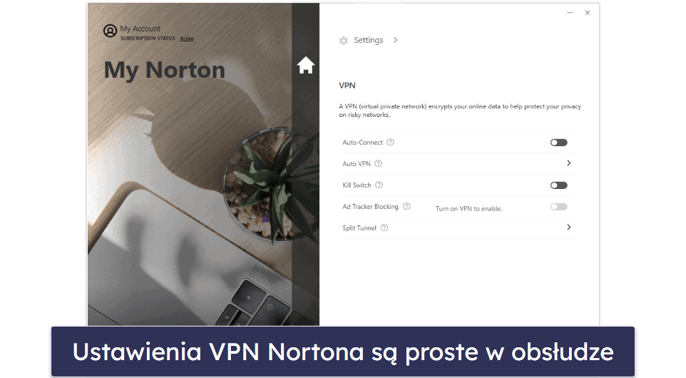 🥈2. Norton: Najlepszy antywirus z bogatą w funkcje siecią VPN