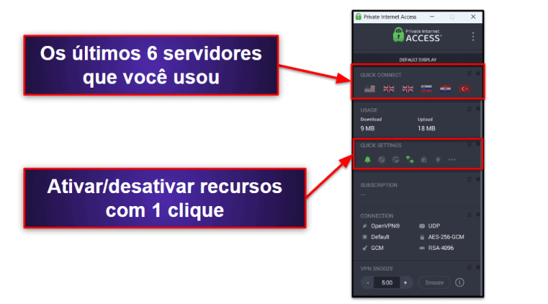 🥈2. Private Internet Access: Excelentes Recursos de Privacidade
