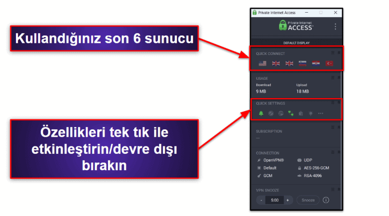 🥈2. Private Internet Access: Üst Düzey Gizlilik Özellikleri