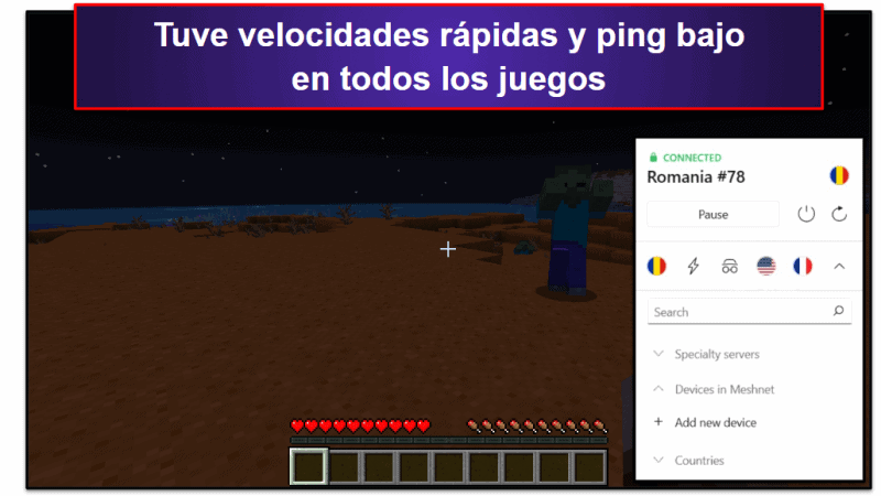 4. NordVPN: VPN rápida y segura para Minecraft
