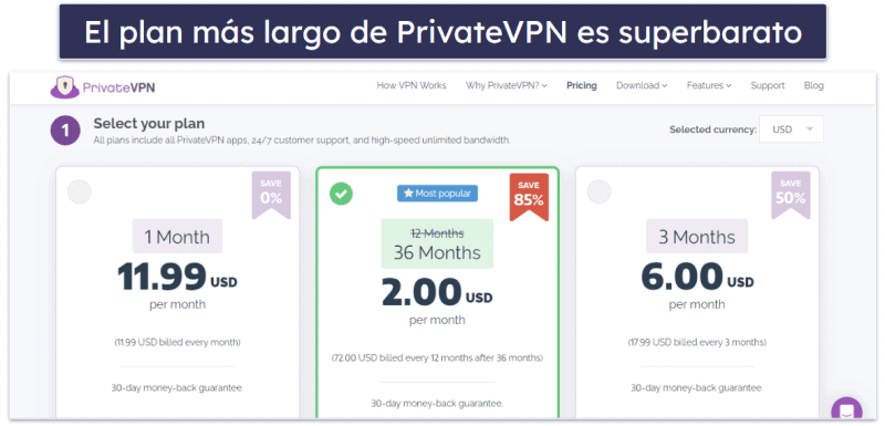 6. PrivateVPN: buena VPN para streaming