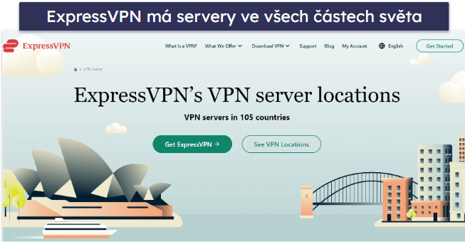 Servery a IP adresy ExpressVPN