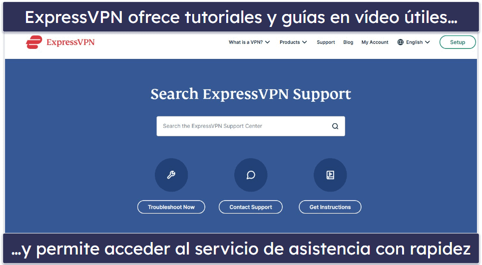 Servicio de asistencia de ExpressVPN