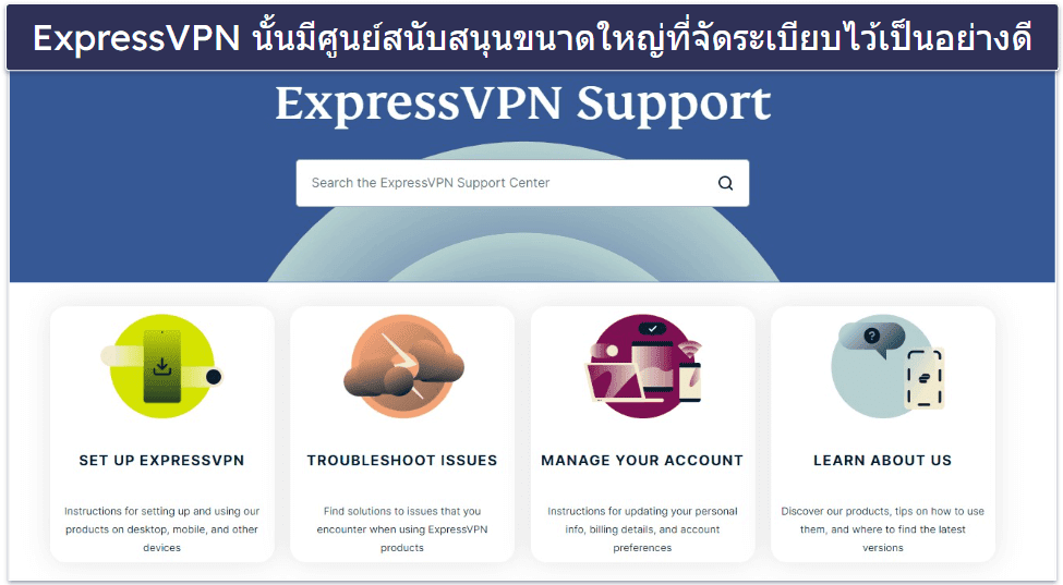 ExpressVPN ฝ่ายให้บริการลูกค้า