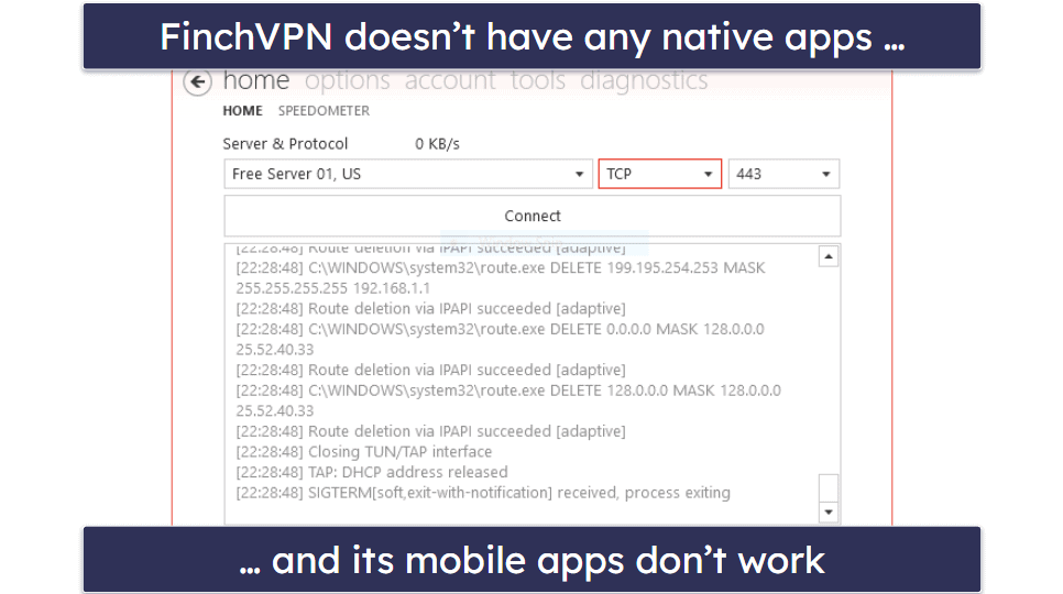 FinchVPN Ease of Use: Mobile &amp; Desktop Apps