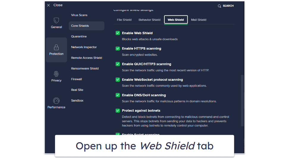 How to Configure Avast’s Web Protection