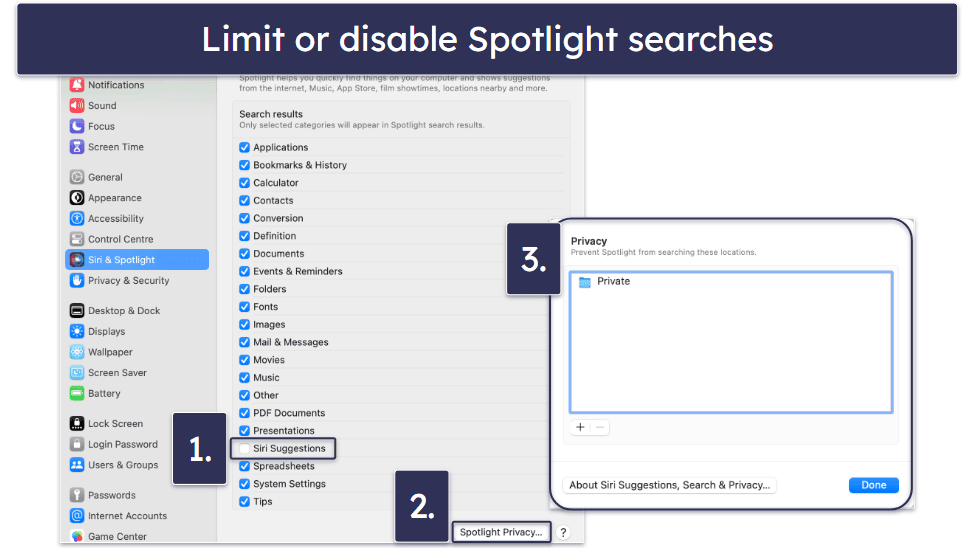 18. Disable Spotlight Suggestions