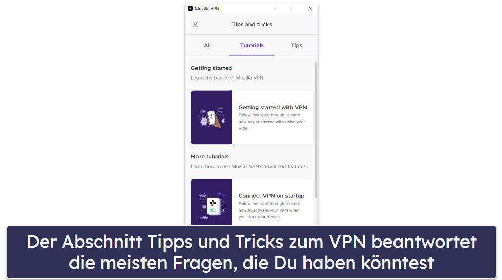 Mozilla VPN – Kunden-Support