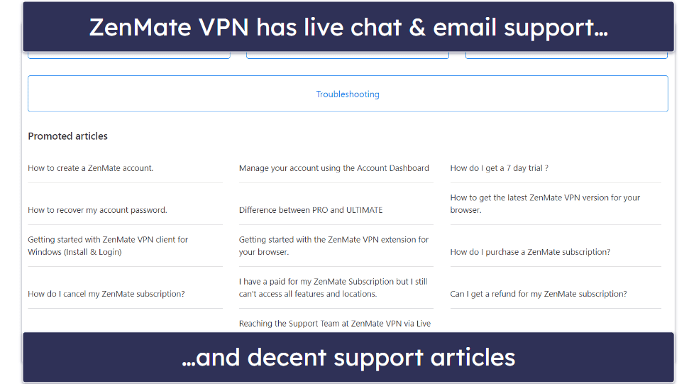 ZenMate VPN Customer Support