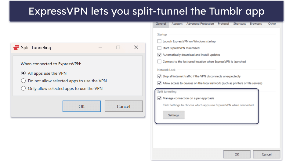 🥇1. ExpressVPN — Best VPN for Unblocking Tumblr at School in 2024