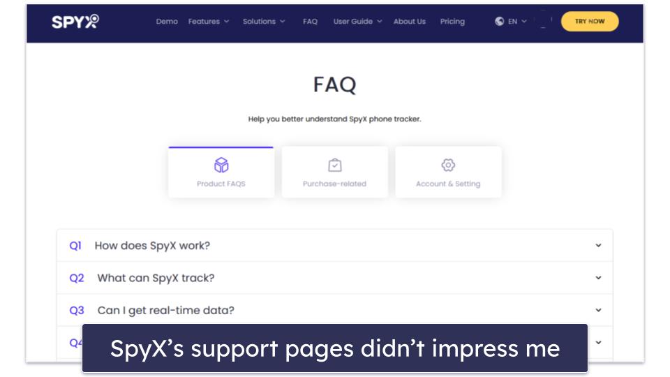 SpyX Customer Support