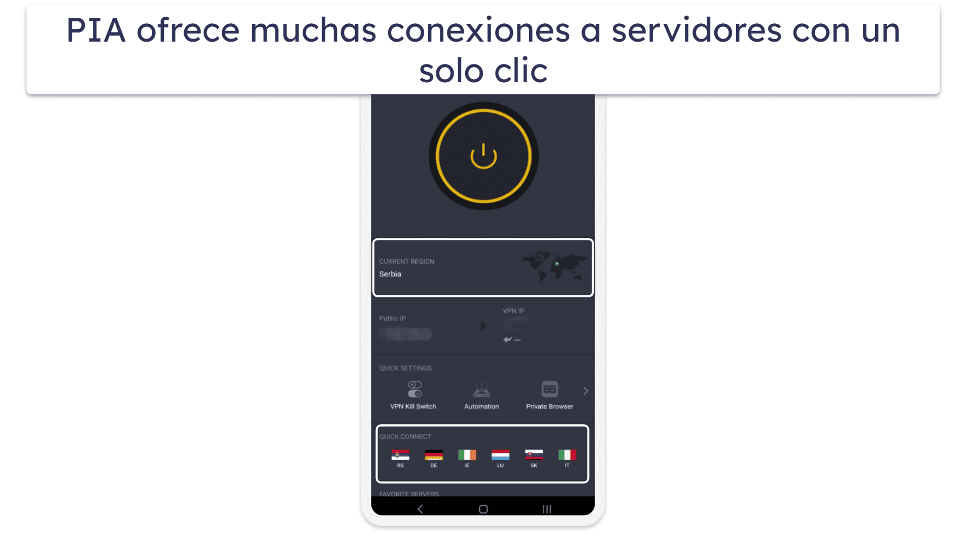 🥈 2. Private Internet Access: excelente VPN para ver deporte online en streams gratuitos en Android e iOS