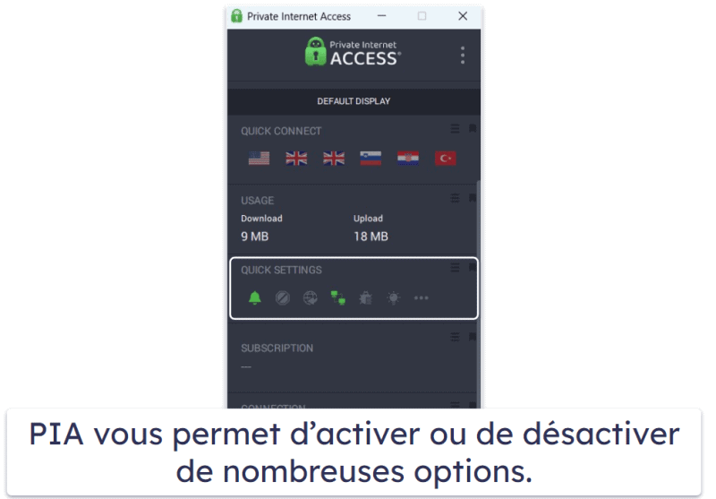 🥈 2. Private Internet Access:  VPN personnalisable + bonnes vitesses de jeu pour CoD:MW
