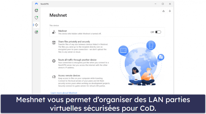 4. NordVPN :  VPN sécurisé avec Virtual LAN Parties pour CoD : MW3