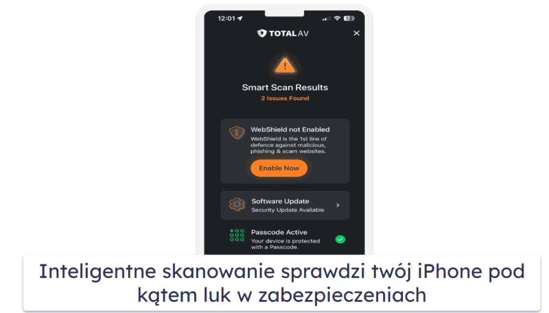 Najlepszy darmowy program antywirusowy na iOS: TotalAV Mobile Security &amp; Private VPN