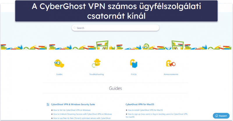 CyberGhost VPN ügyfélszolgálat