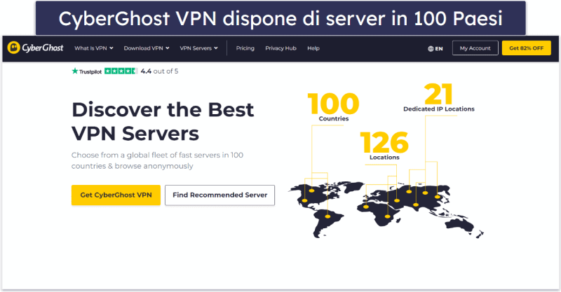 Server e indirizzi IP di CyberGhost VPN