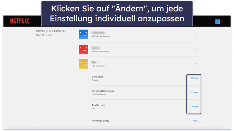 Kindersicherungen bei Netflix einrichten