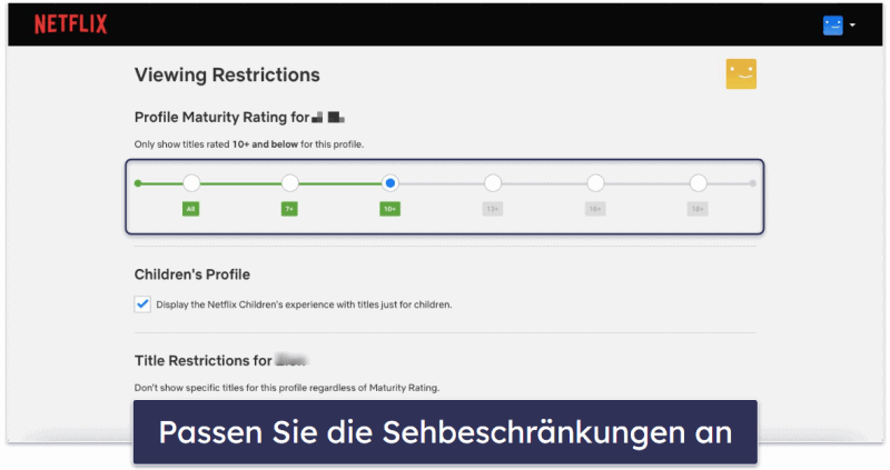 Kindersicherungen bei Netflix einrichten