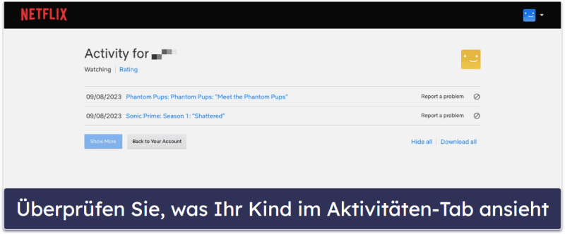 Kindersicherungen bei Netflix einrichten