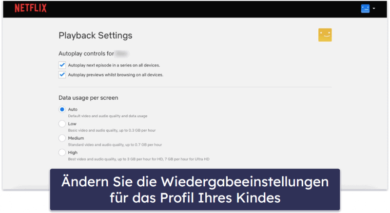 Kindersicherungen bei Netflix einrichten