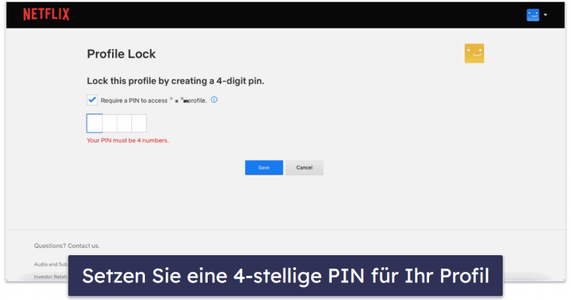 Kindersicherungen bei Netflix einrichten