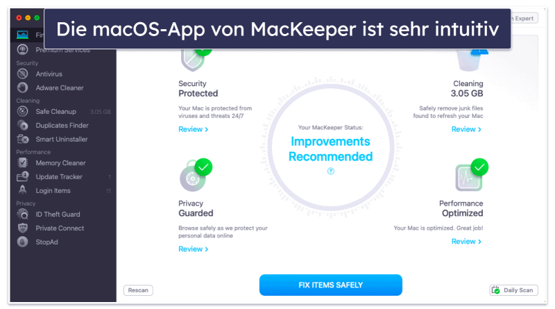 Bonus. MacKeeper – Intuitiver &amp; funktionsreicher Virenschutz für Mac